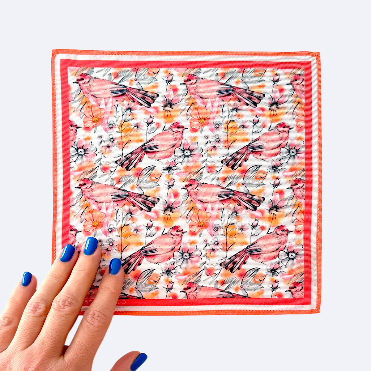 Pañuelo de seda en forma de llavero, ilustraciones naturaleza Bonito Mundo