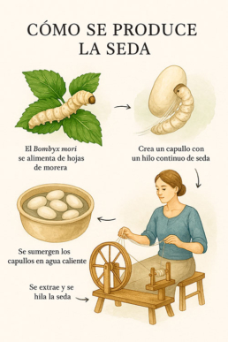 Cómo se produce la seda • Bonito Mundo
